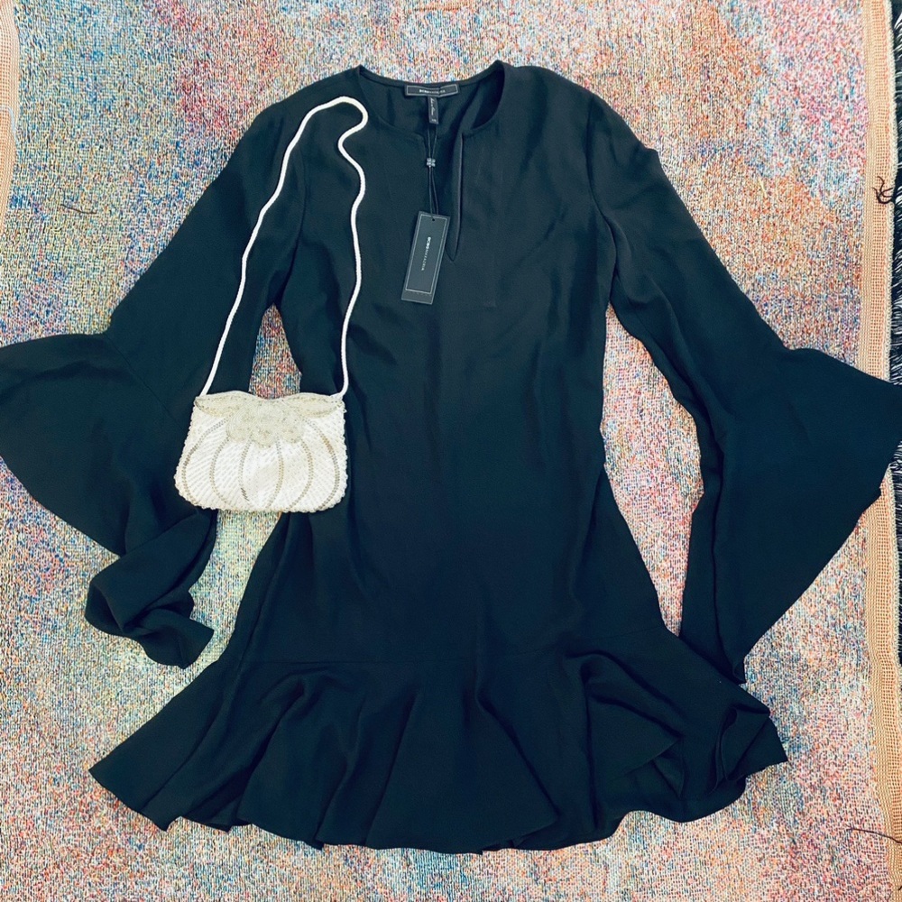 New with tags BCBG bell sleeve little black dress